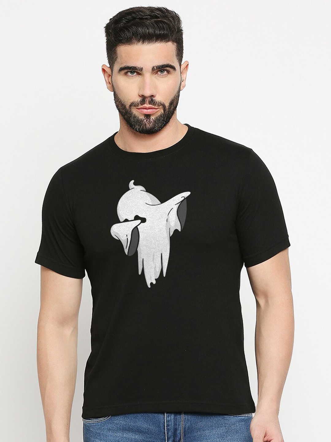 

MOD ECRU Unisex Raw Edge T-shirt, Black