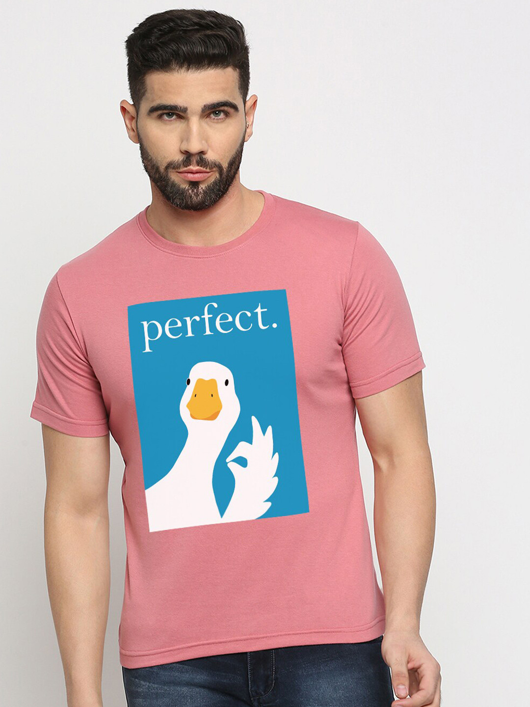 

MOD ECRU Unisex V-Neck Pockets T-shirt, Pink