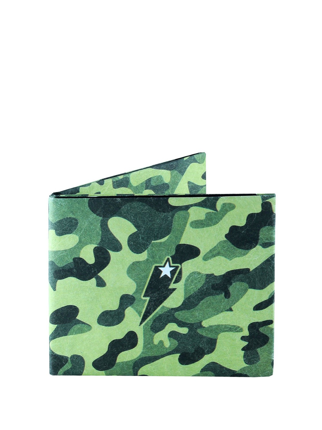 

SUPERVEK Unisex Camouflage Printed Two Fold Wallet, Green