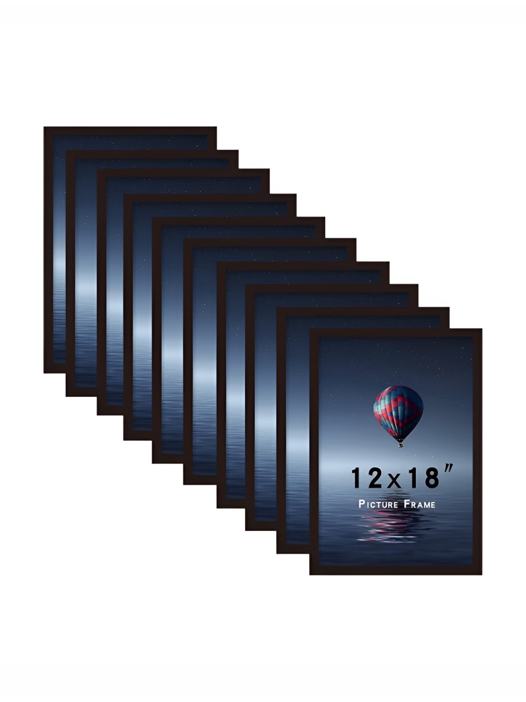 

AbhiKalpya Art Studio-Get a vibe Black & Blue 10 Pieces Wall Photo Frames