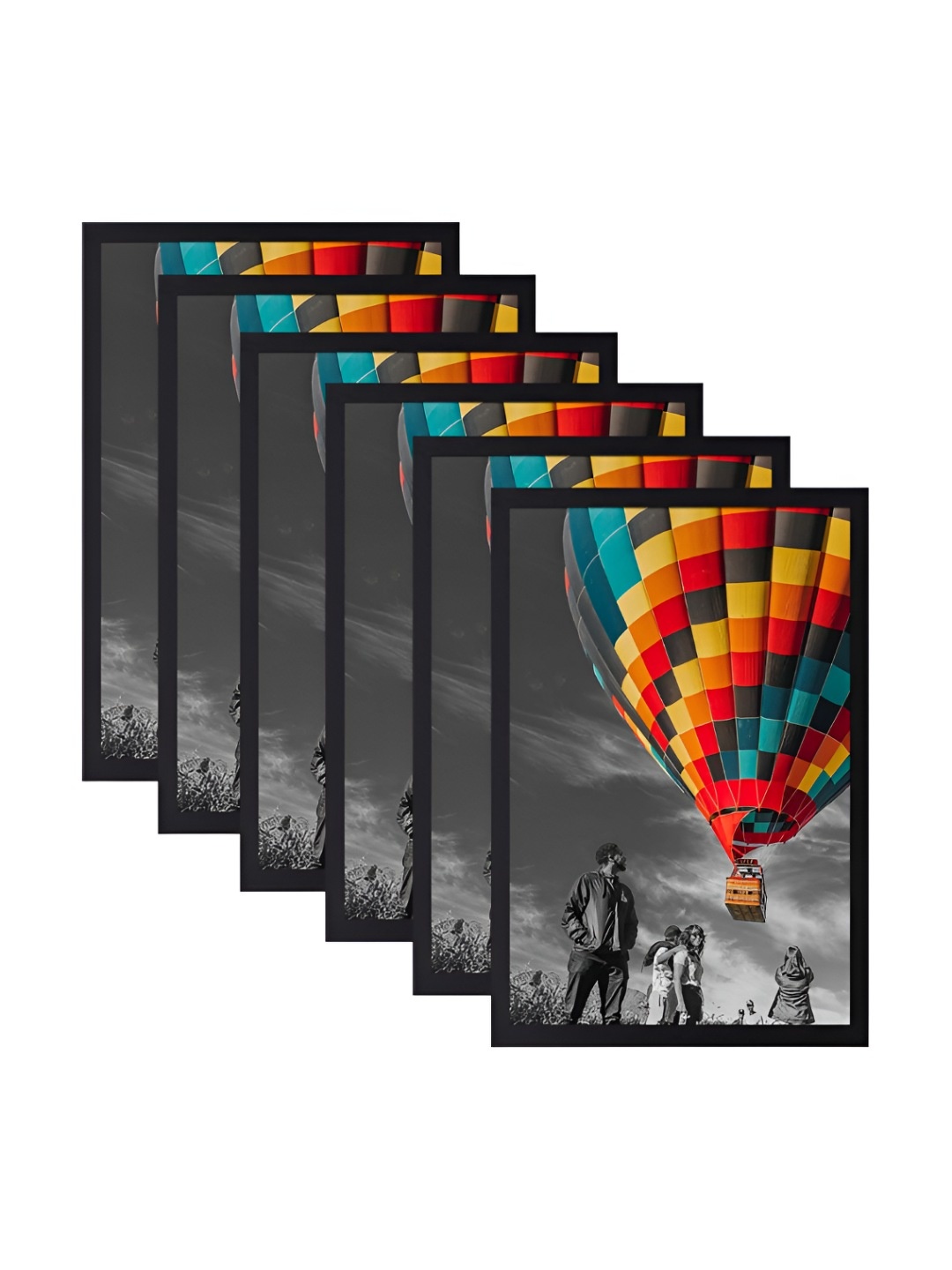 

AbhiKalpya Art Studio-Get a vibe Black 6 Pieces Wall Photo Frames