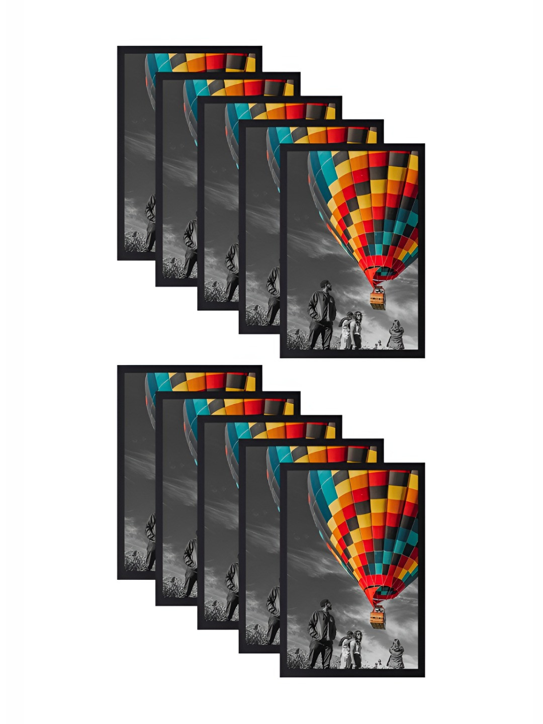 

AbhiKalpya Art Studio-Get a vibe Black 10 Pieces Wall Photo Frames