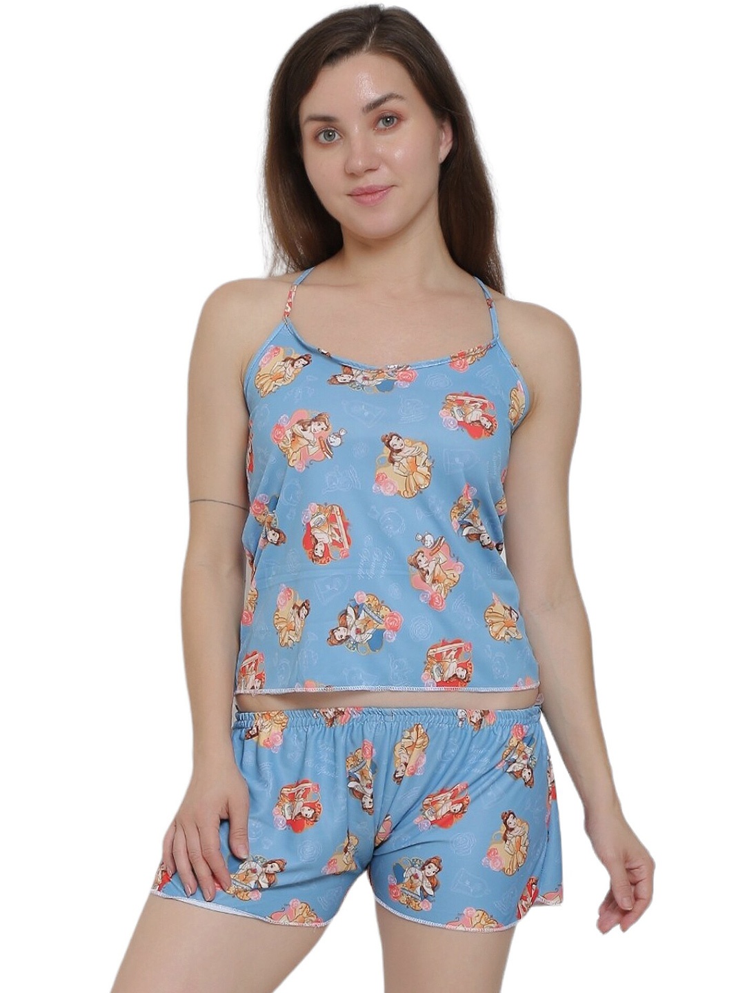 

SSoShHub Disney Princess Printed Night Suit, Blue