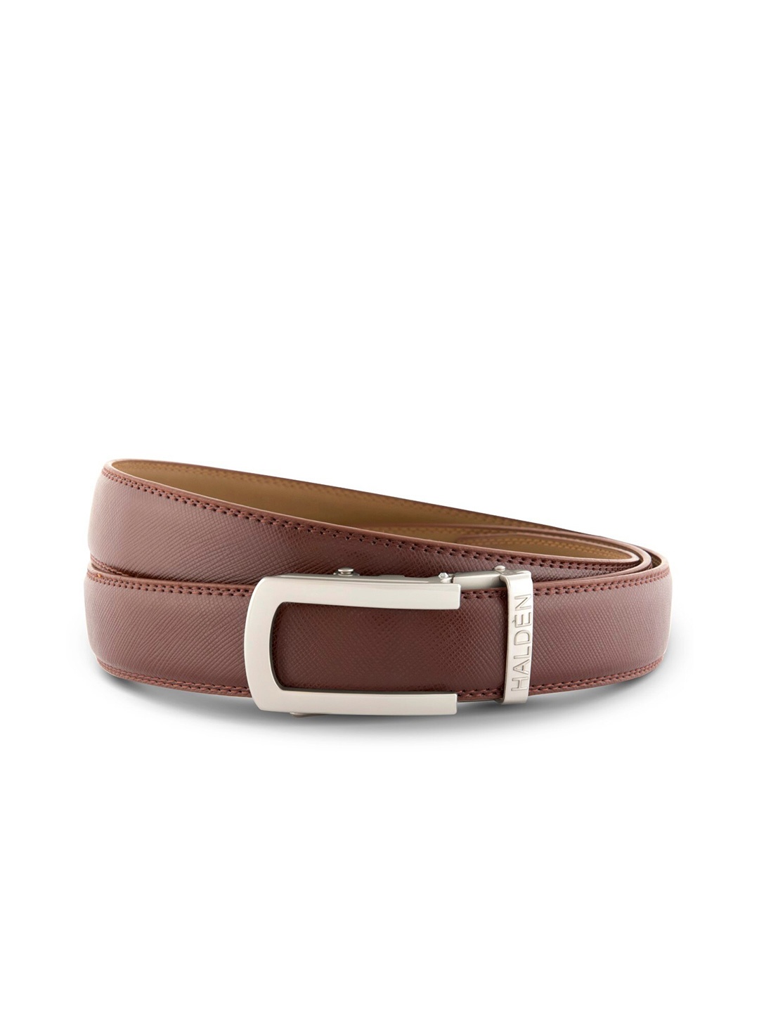 

HALDEN Men Leather Belt, Brown