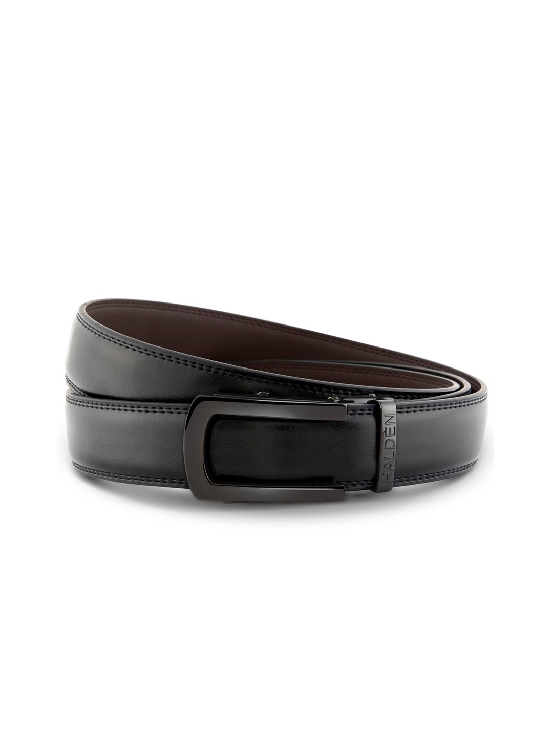 

HALDEN Men Leather Belt, Black