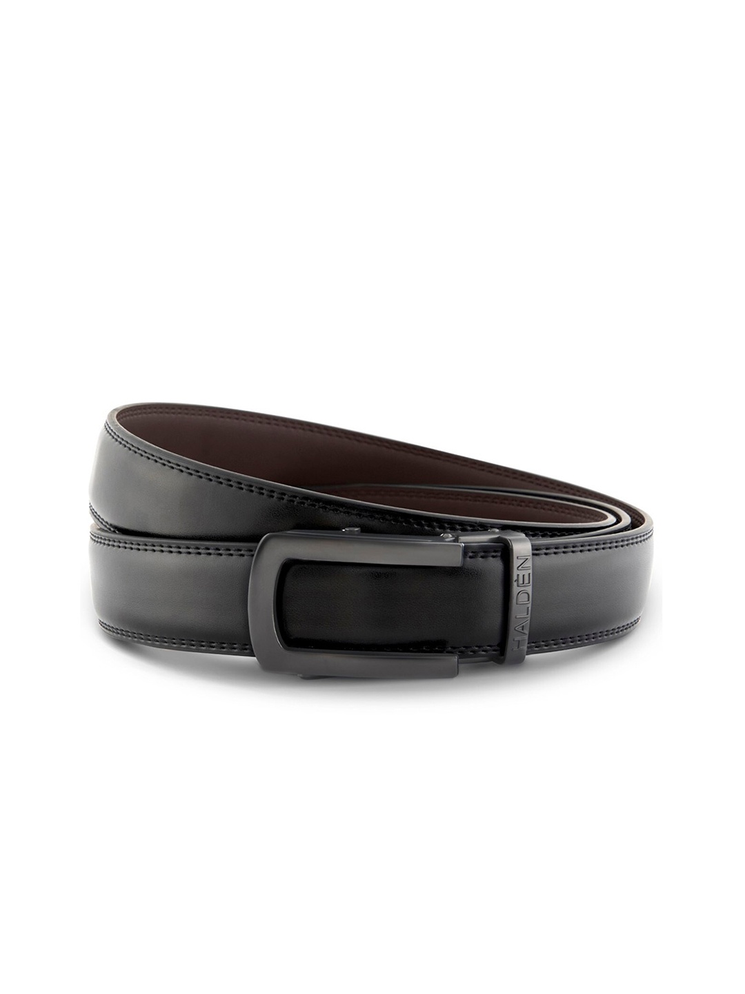 

HALDEN Men Leather Belt, Black