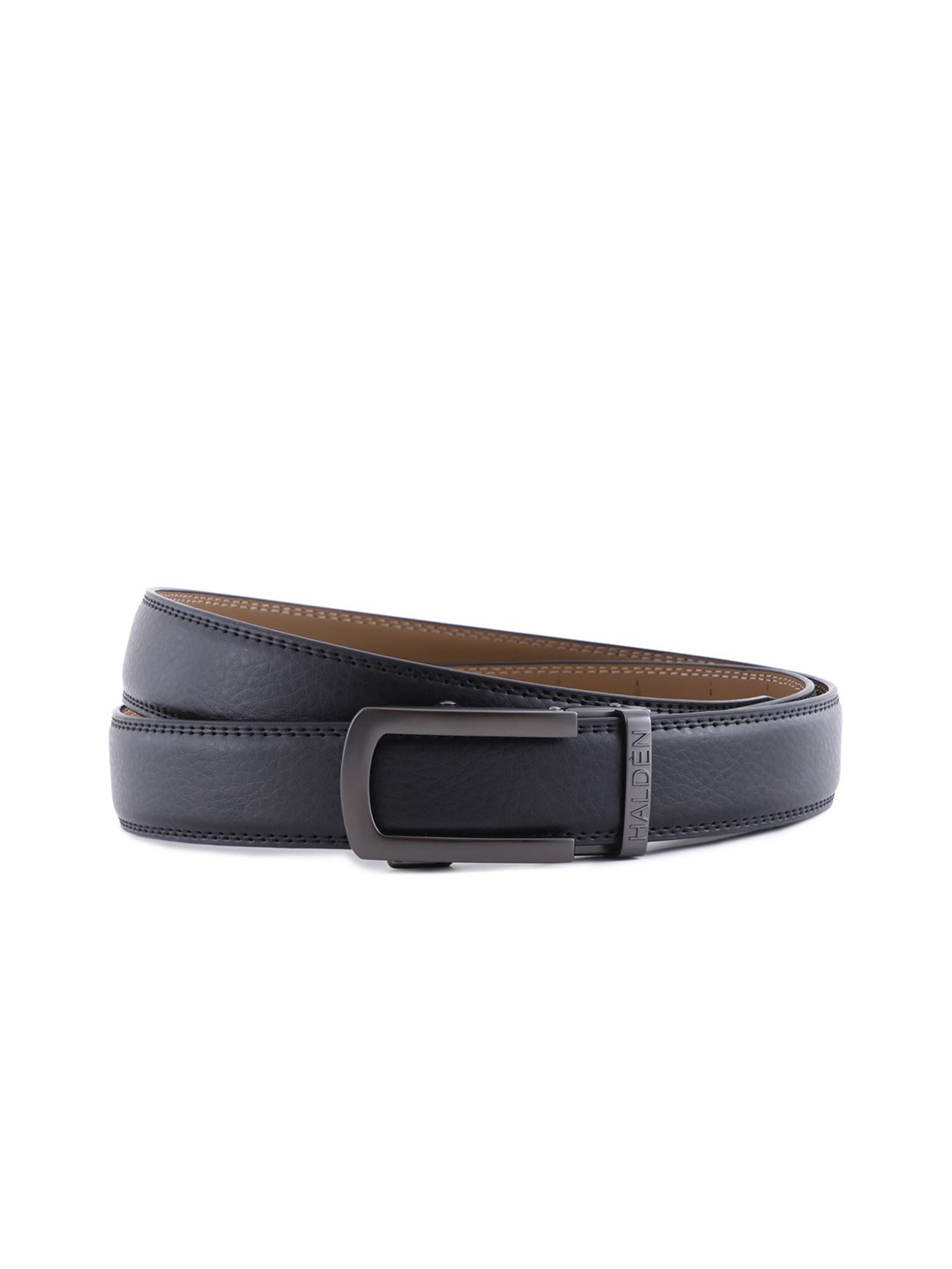 

HALDEN Men Leather Belt, Black