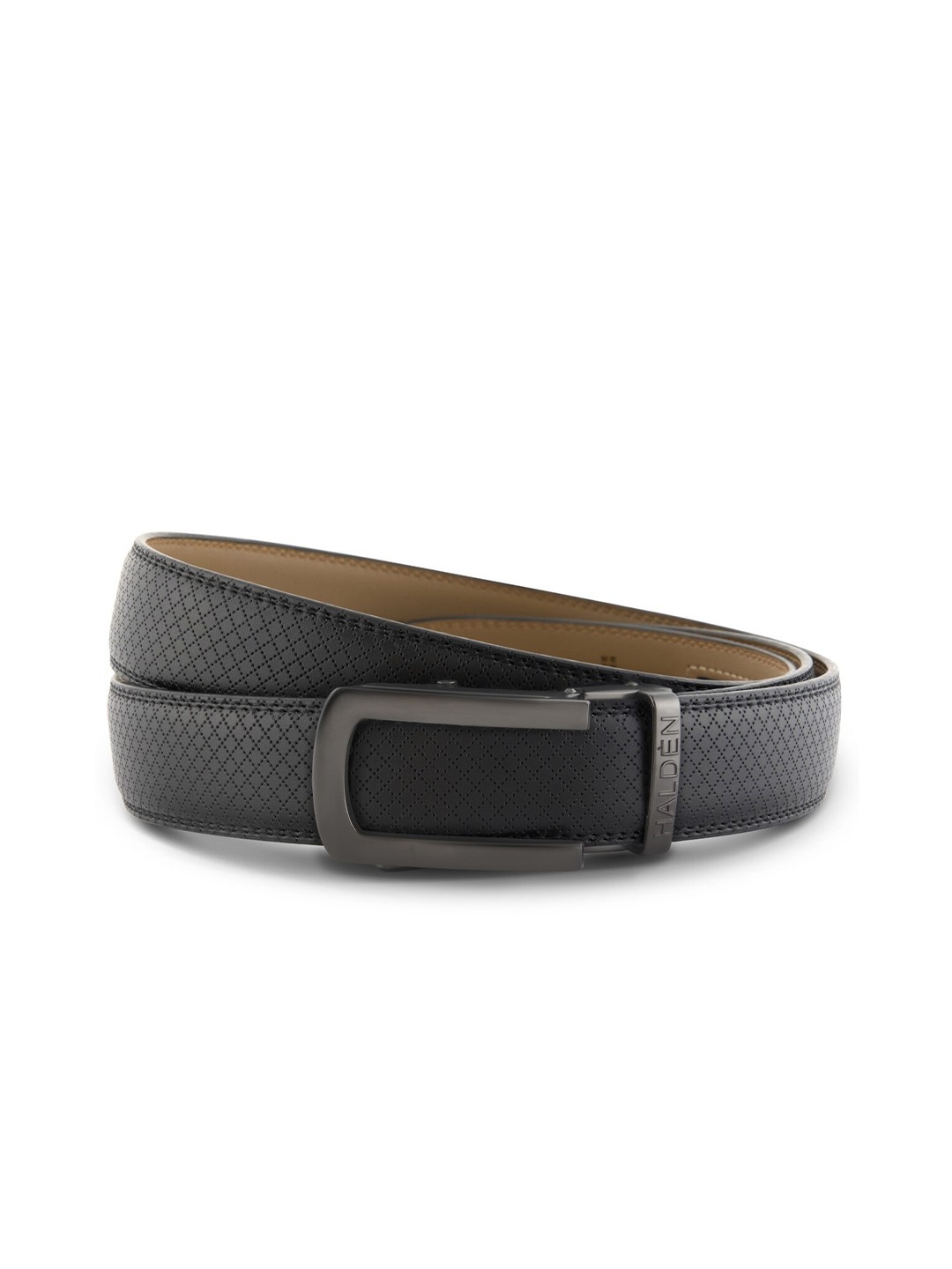 

HALDEN Men Leather Belt, Black