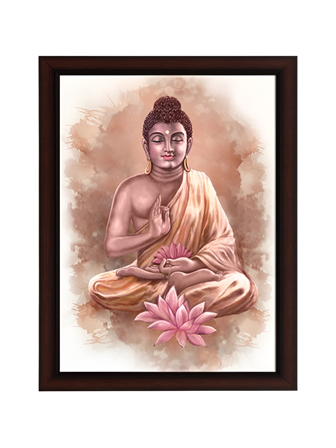 

masstone Black & Brown Spiritual Buddha Religious Wall Art