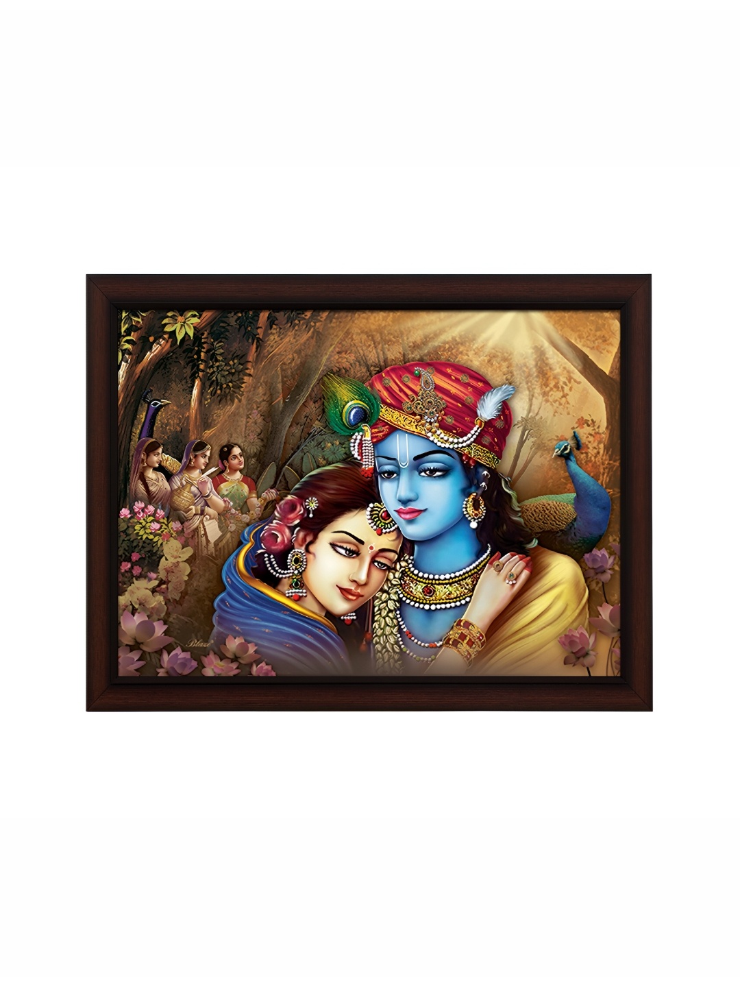 

masstone Black & White Radha Krishna Religious Wall Art