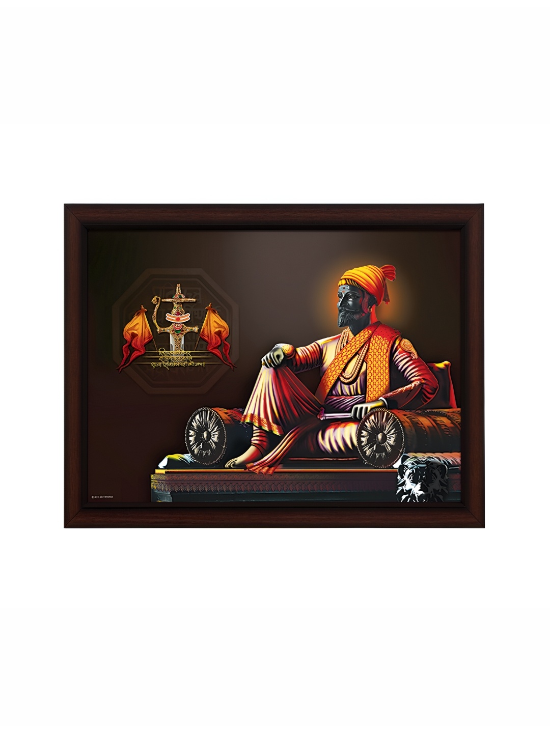 

masstone Black & White Chhatrapati Shivaji Religious Wall Art
