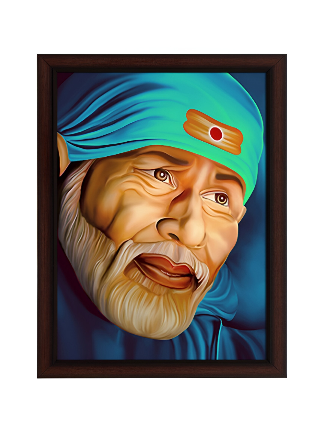 

masstone Black & White Sai Baba Religious Wall Art