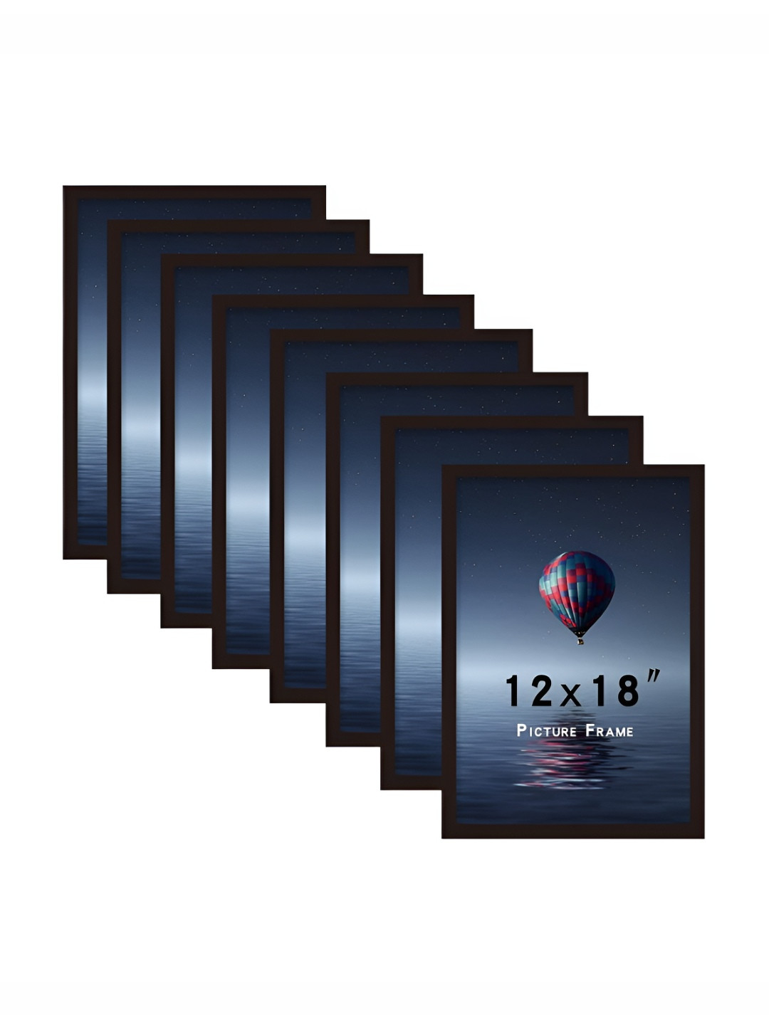 

AbhiKalpya Art Studio-Get a vibe Black 8 Pieces Wall Photo Frames