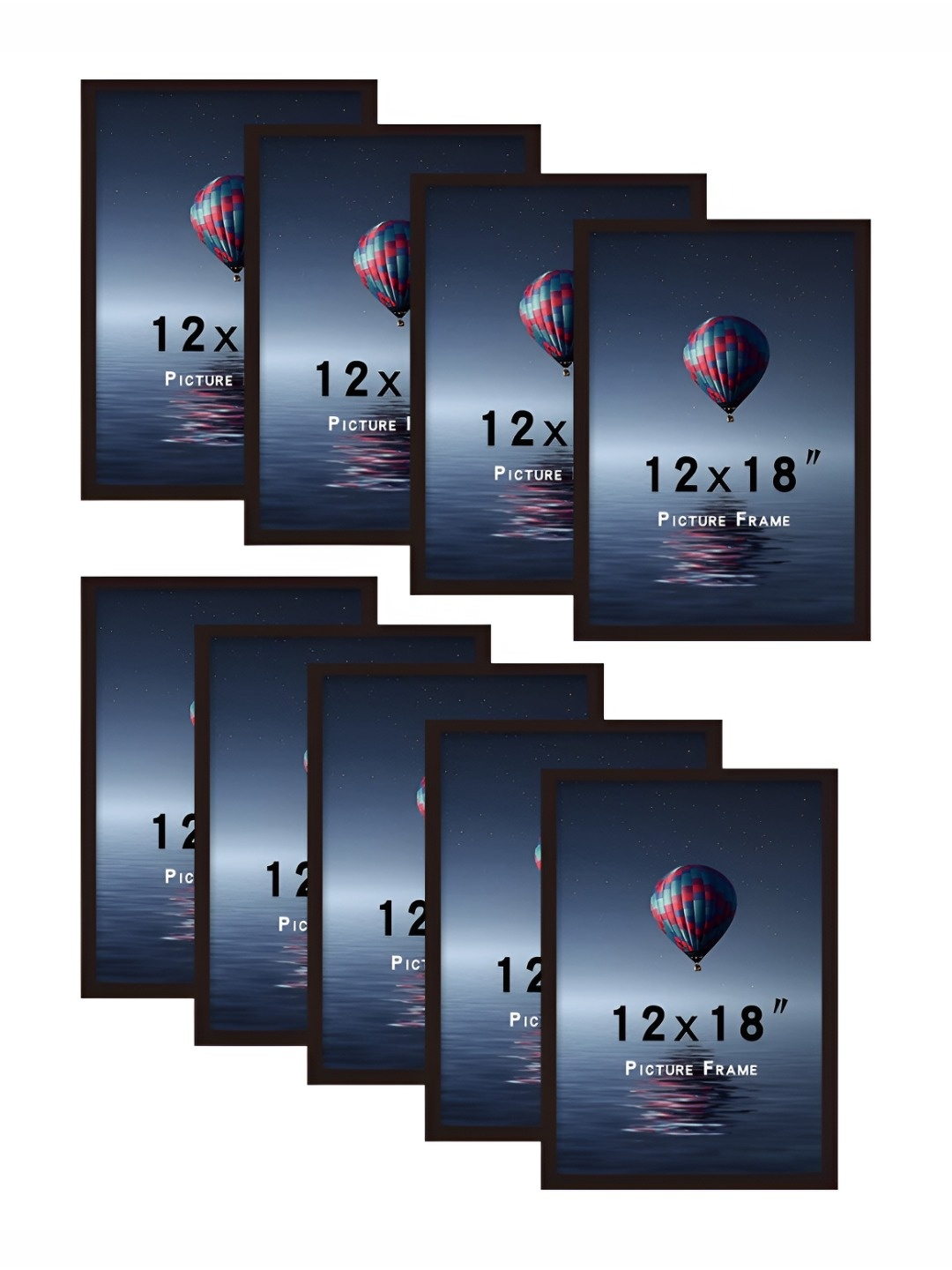 

AbhiKalpya Art Studio-Get a vibe Black 9 Pieces Wall Photo Frames