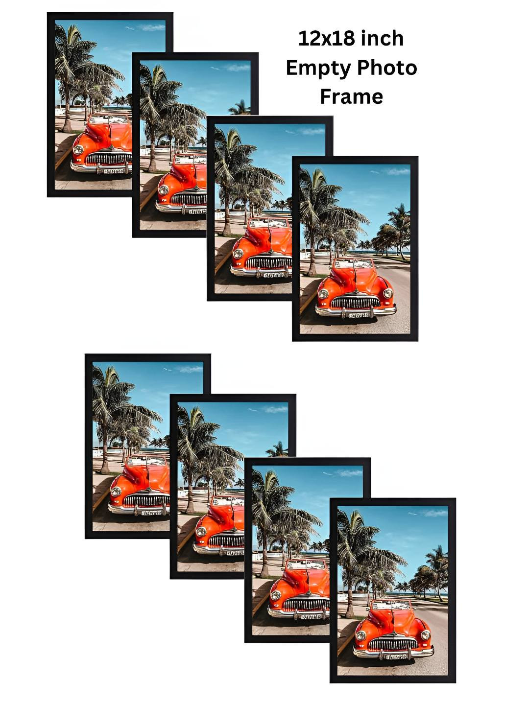 

AbhiKalpya Art Studio-Get a vibe Black 8 Pieces Wall Photo Frames