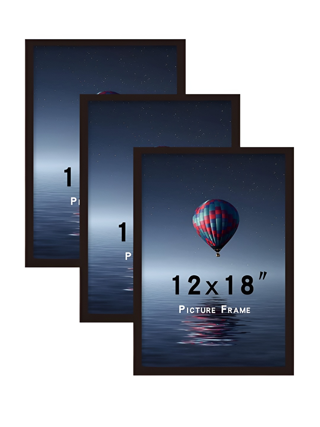 

AbhiKalpya Art Studio-Get a vibe Black 3 Pieces Wall Photo Frames