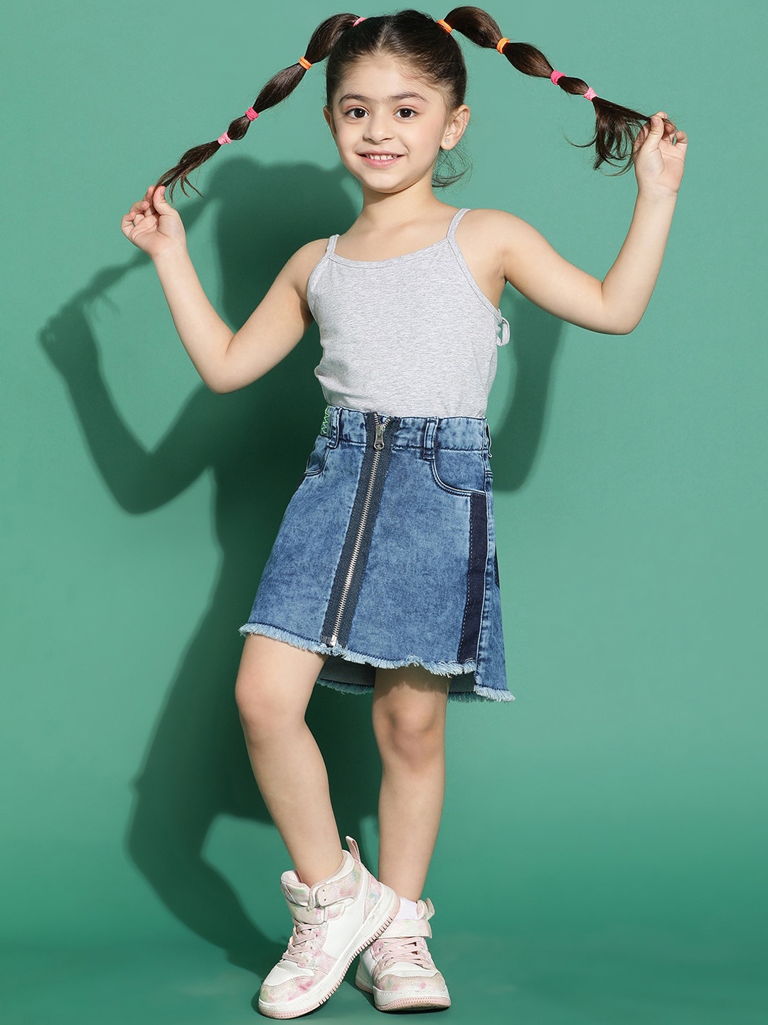 

TALES & STORIES Girls Denim Straight Skirt, Blue