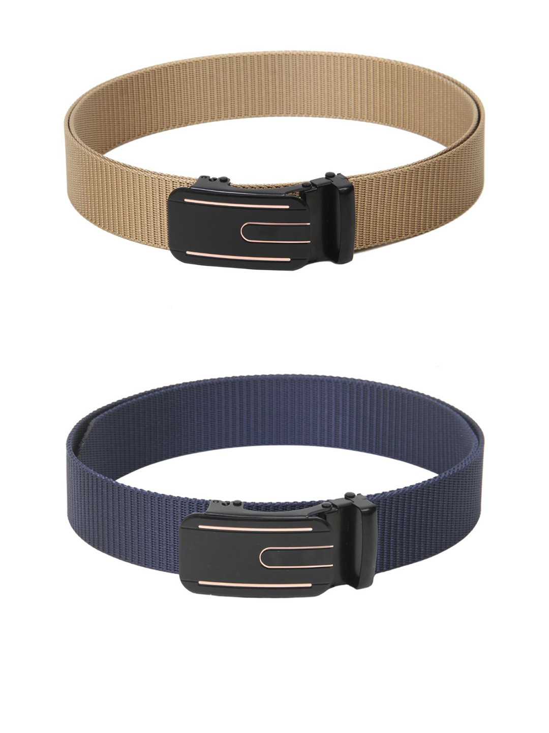 

Calvadoss Girls Set Of 2 Textured Belts, Beige
