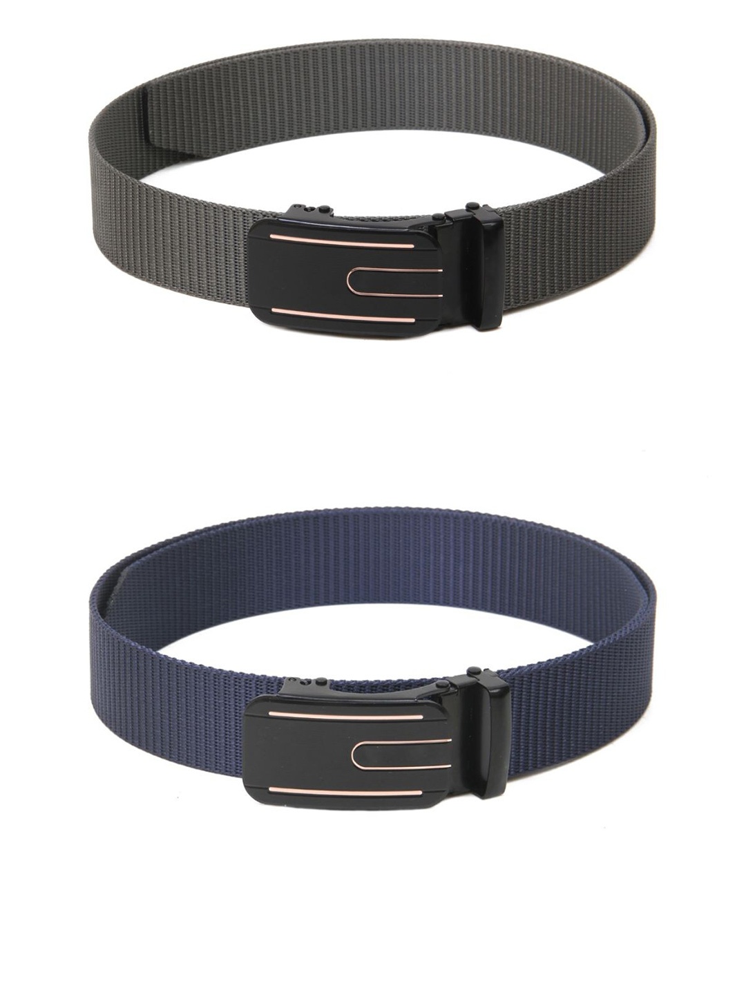

Calvadoss Girls Set of 2 Textured Belt, Grey