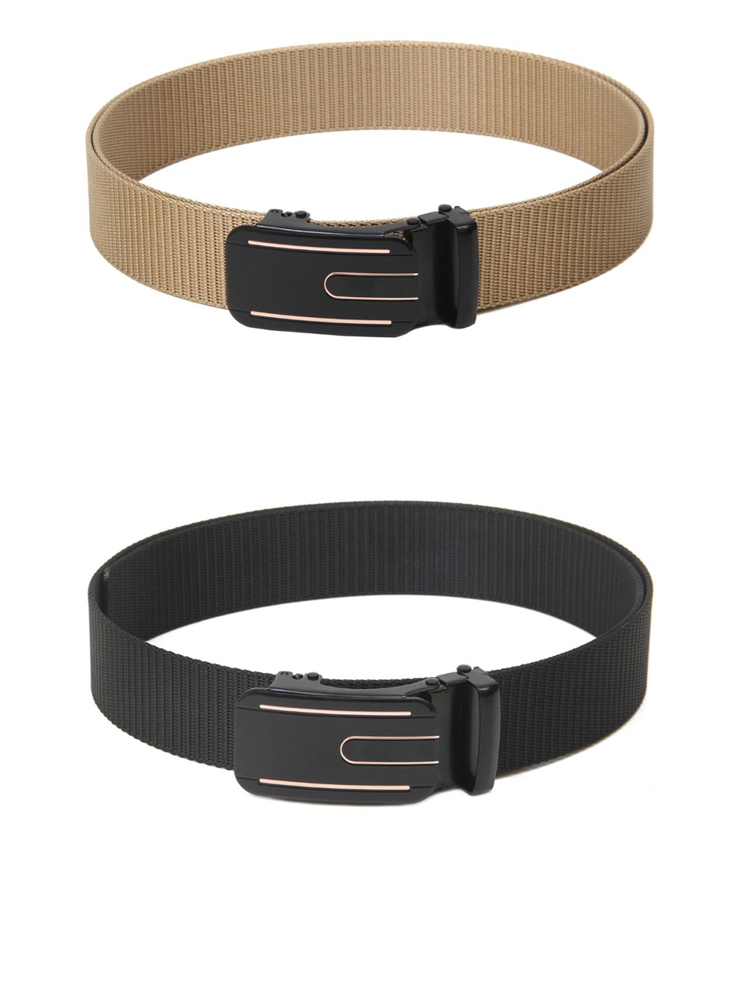 

Calvadoss Girls Set Of 2 Textured Belt, Beige