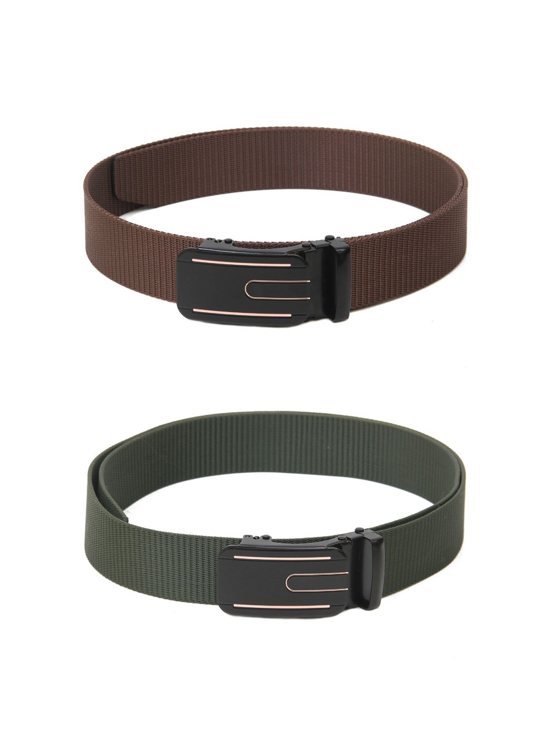 

Calvadoss Women Set Of 2 Textured Belt, Brown