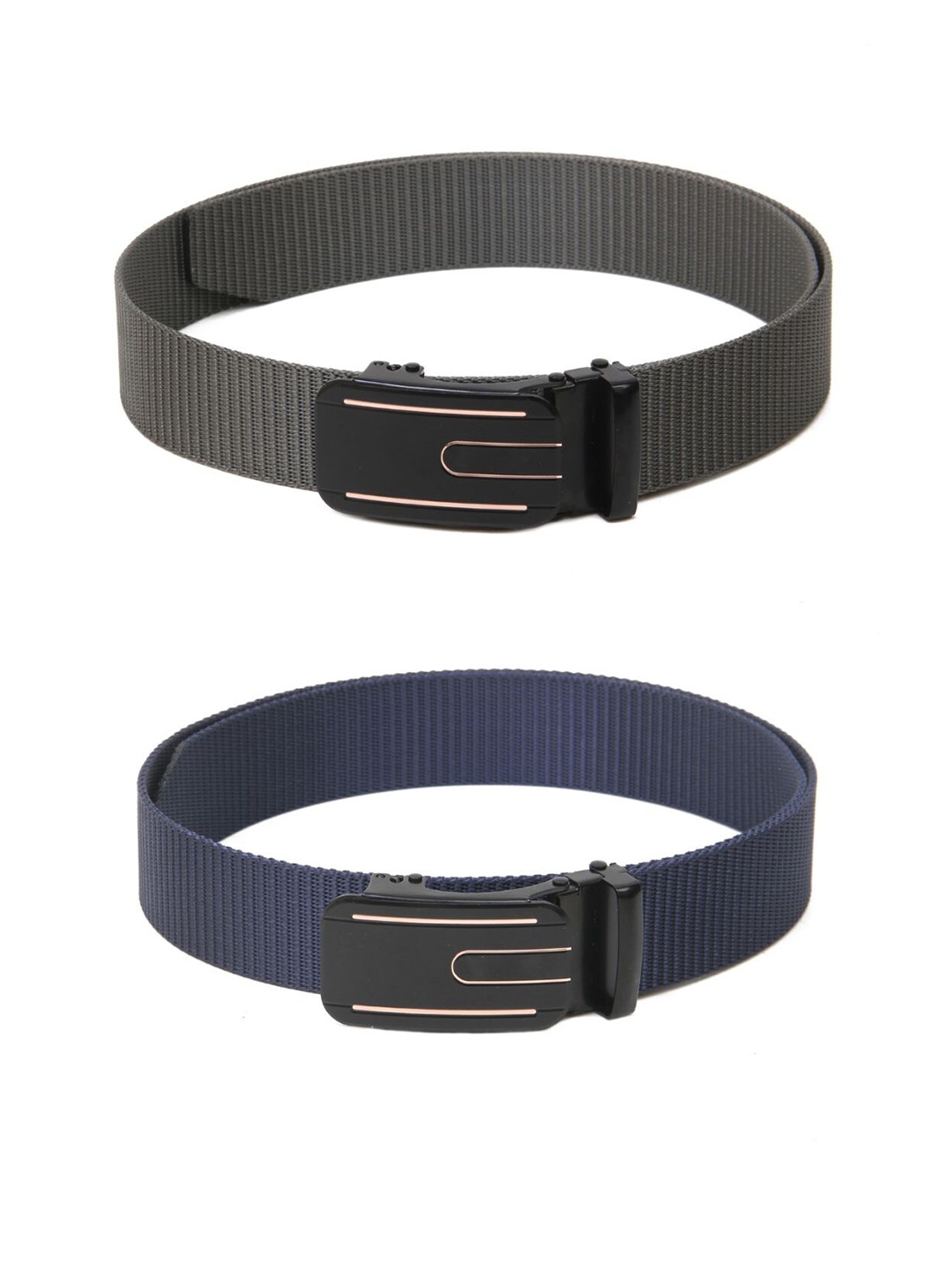 

Calvadoss Boys Pack Of 2 Textured Belts, Grey