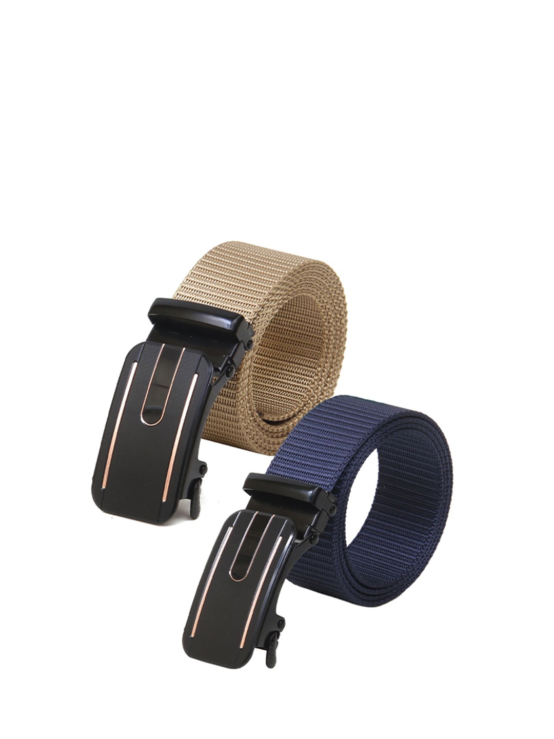

Calvadoss Boys Set Of 2 Textured 2 Belts, Beige