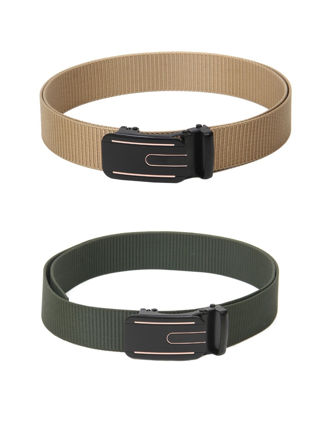 

Calvadoss Boys Set Of 2 Textured Belt, Beige