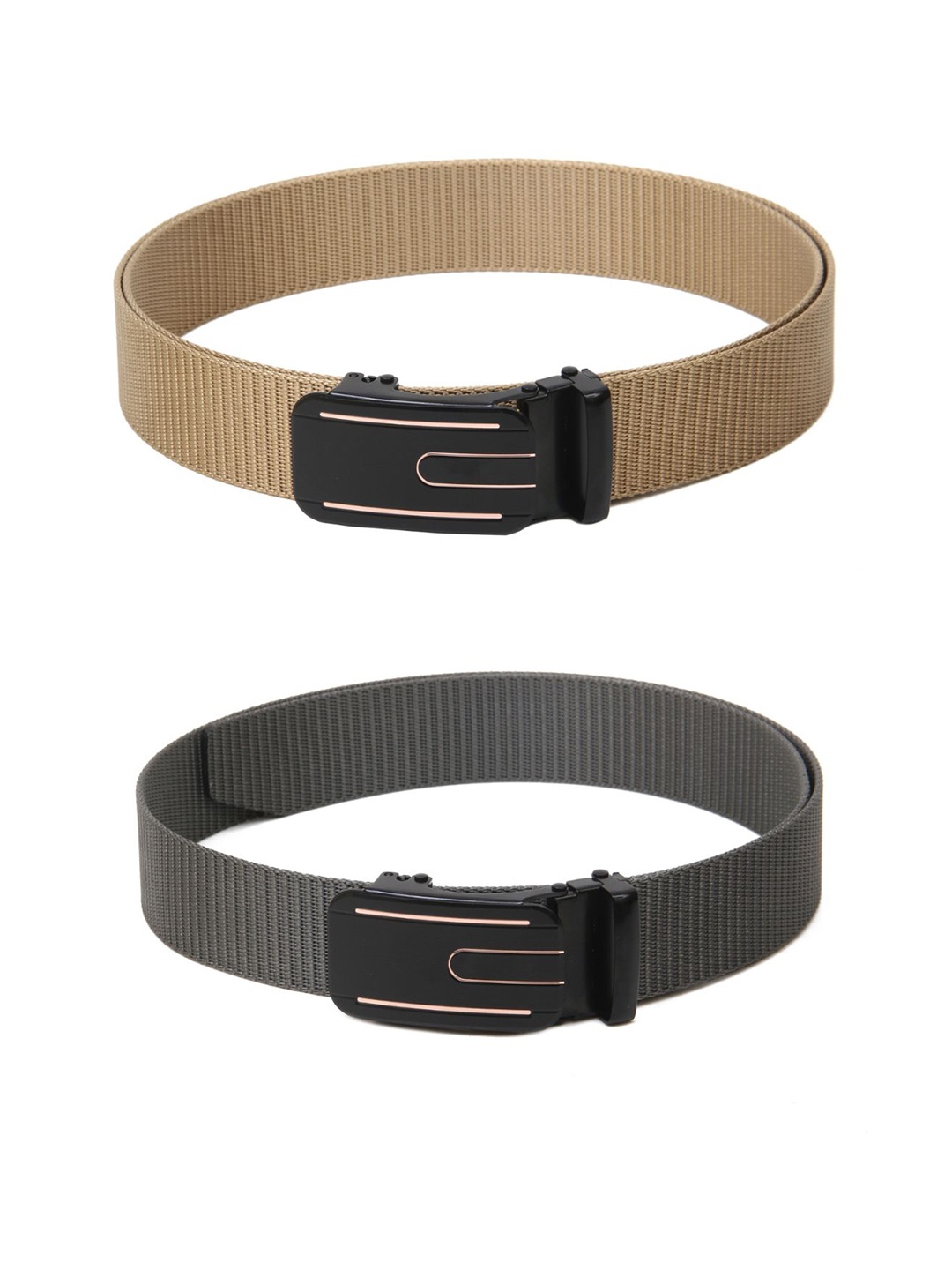 

Calvadoss Boys Set of 2 Textured Belts, Beige