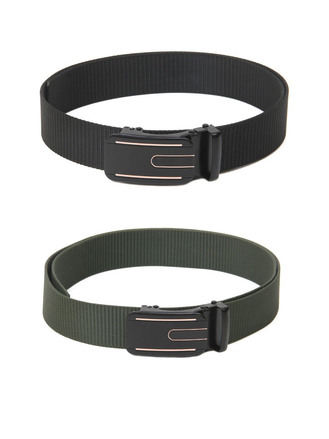 

Calvadoss Boys Set of 2 Textured Belt, Black