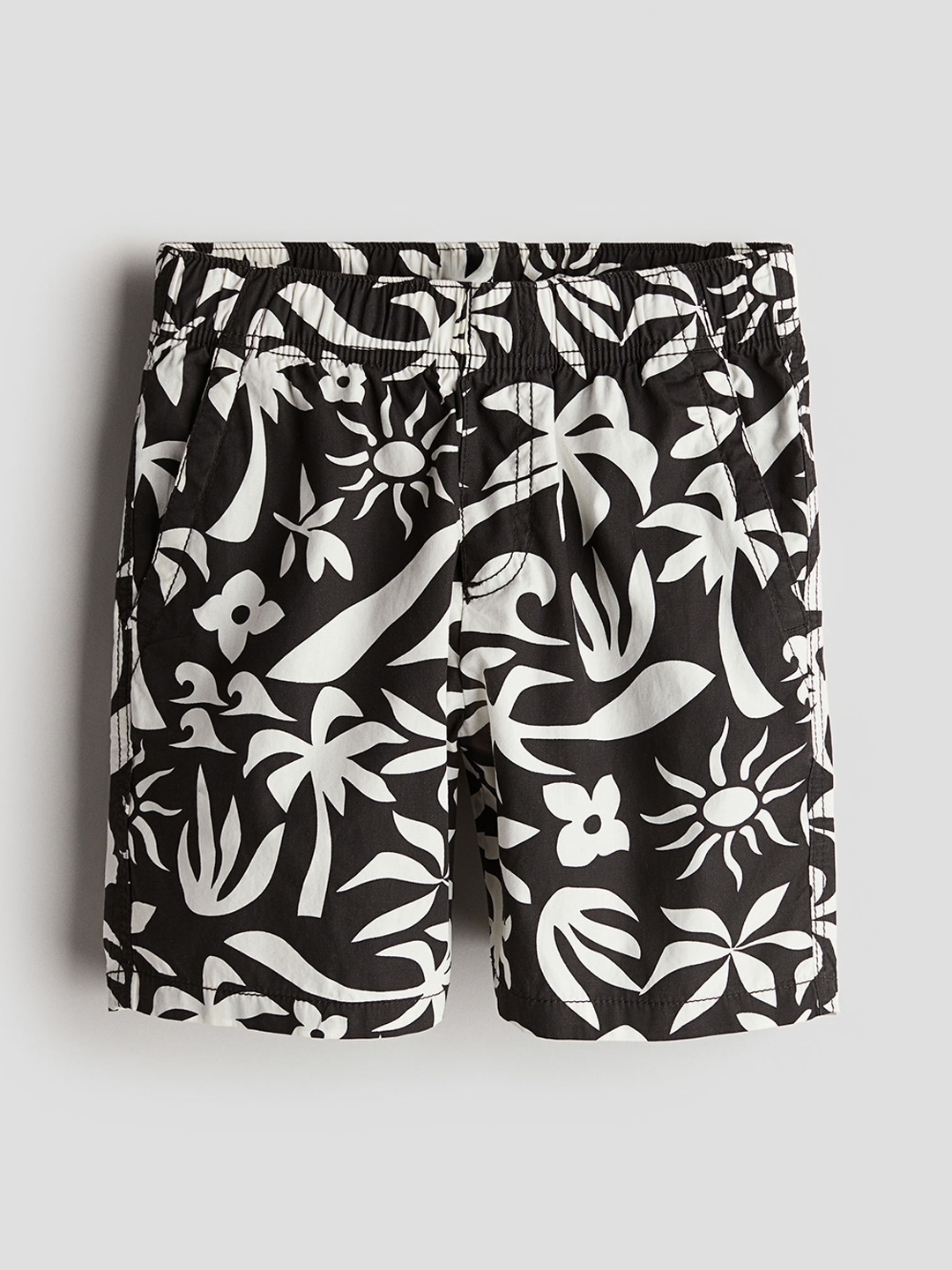 

H&M Boys Cotton Pull-On Shorts, Black