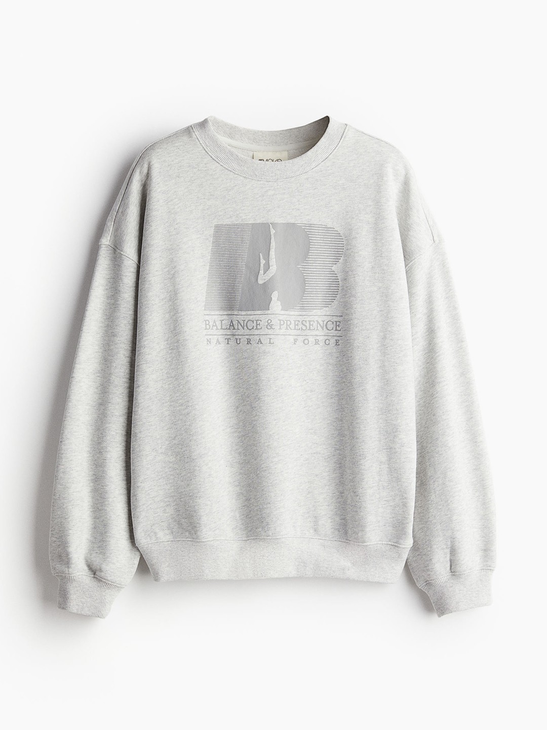 

H&M Women Pure Cotton DryMove Sports Sweatshirt, Grey