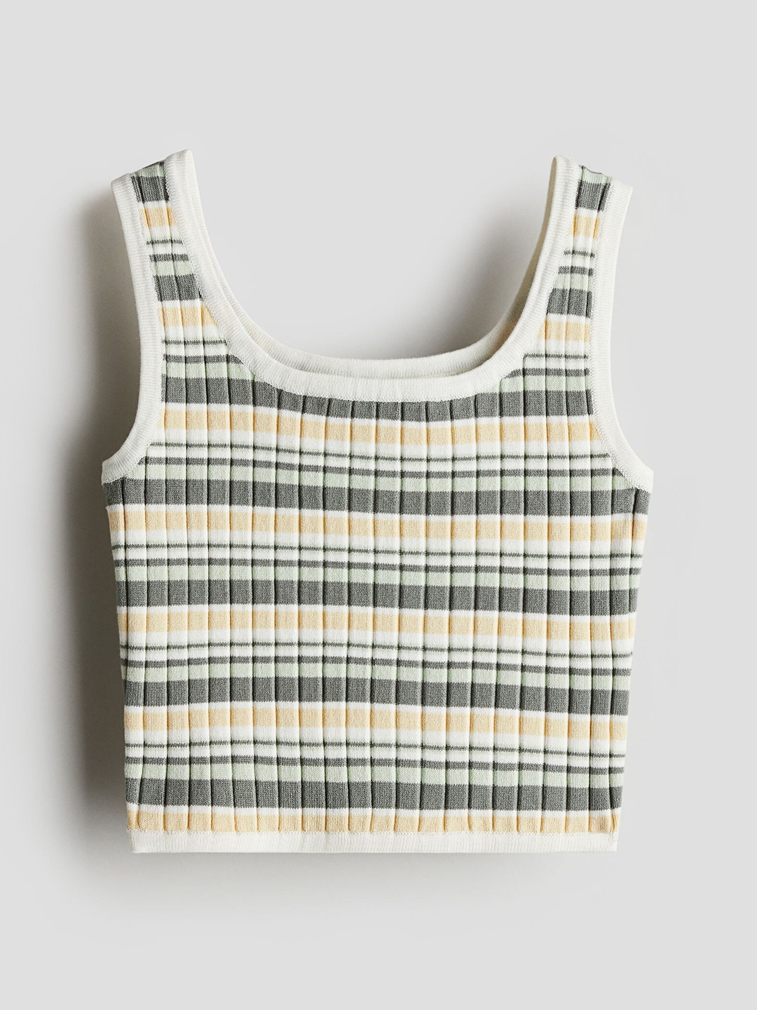 

H&M Girls Rib-Knit Vest Top, Green