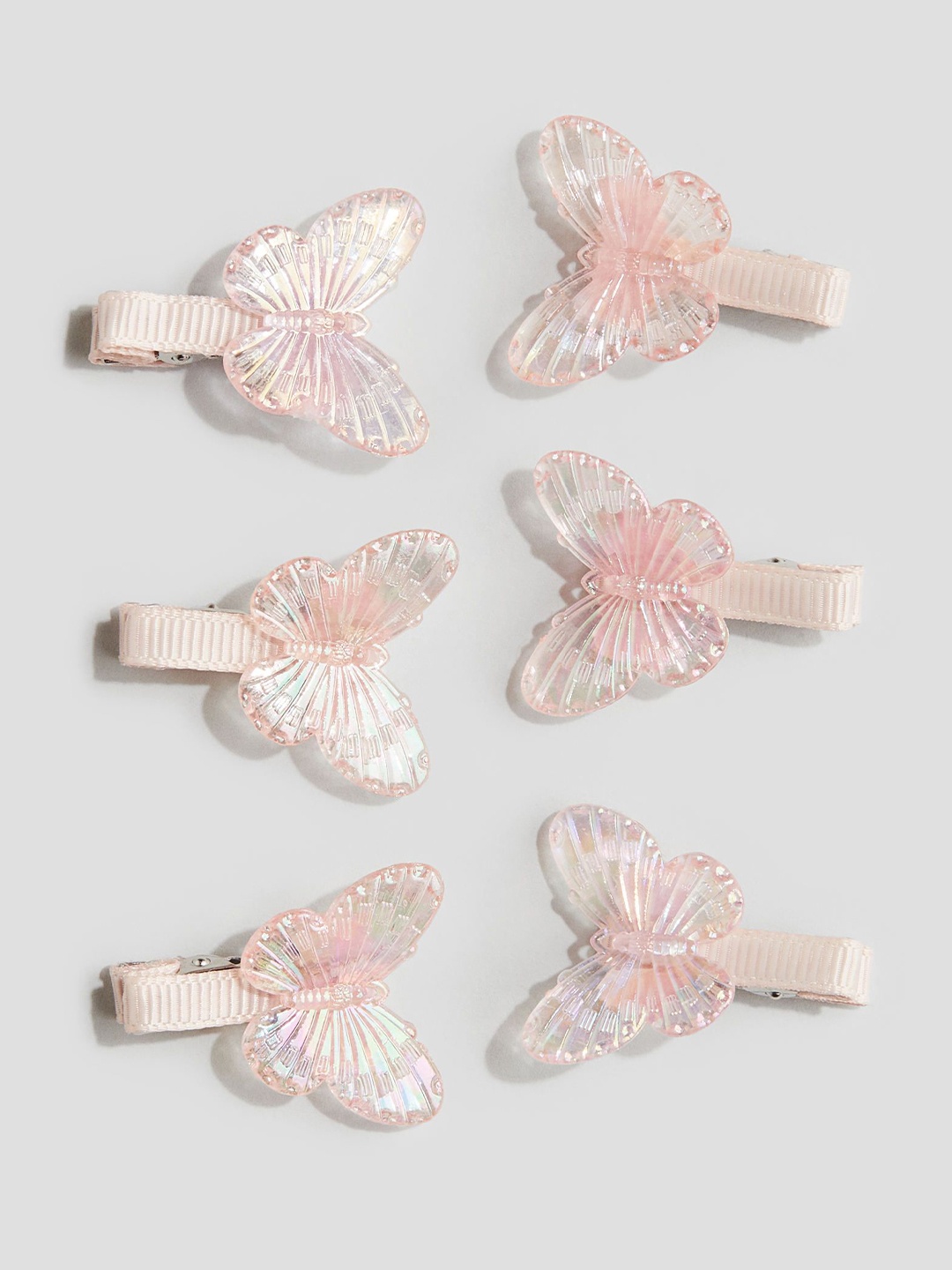 

H&M Girls 6-Pack Hair Clips, Pink