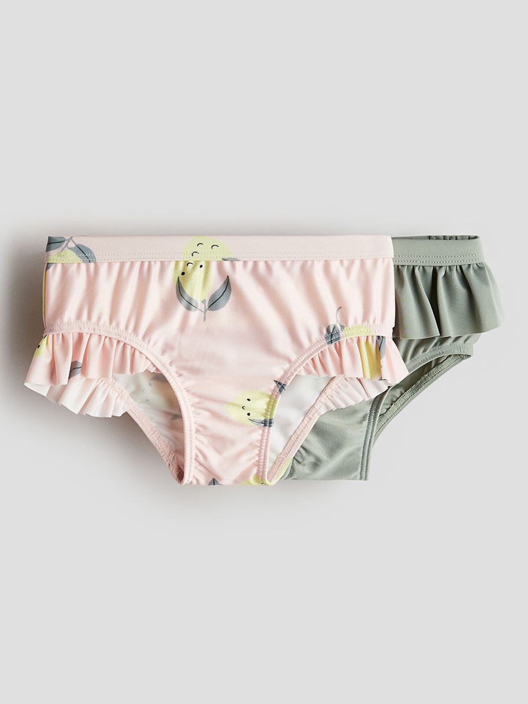 

H&M Infants Girls 2-Pack Flounce-Trimmed Swim Pants, Pink