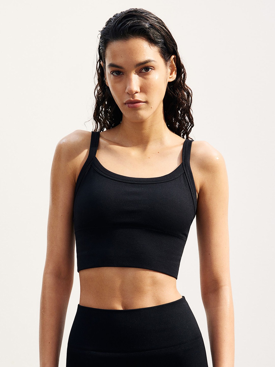 

H&M DryMove Light Support Sports Bra, Black