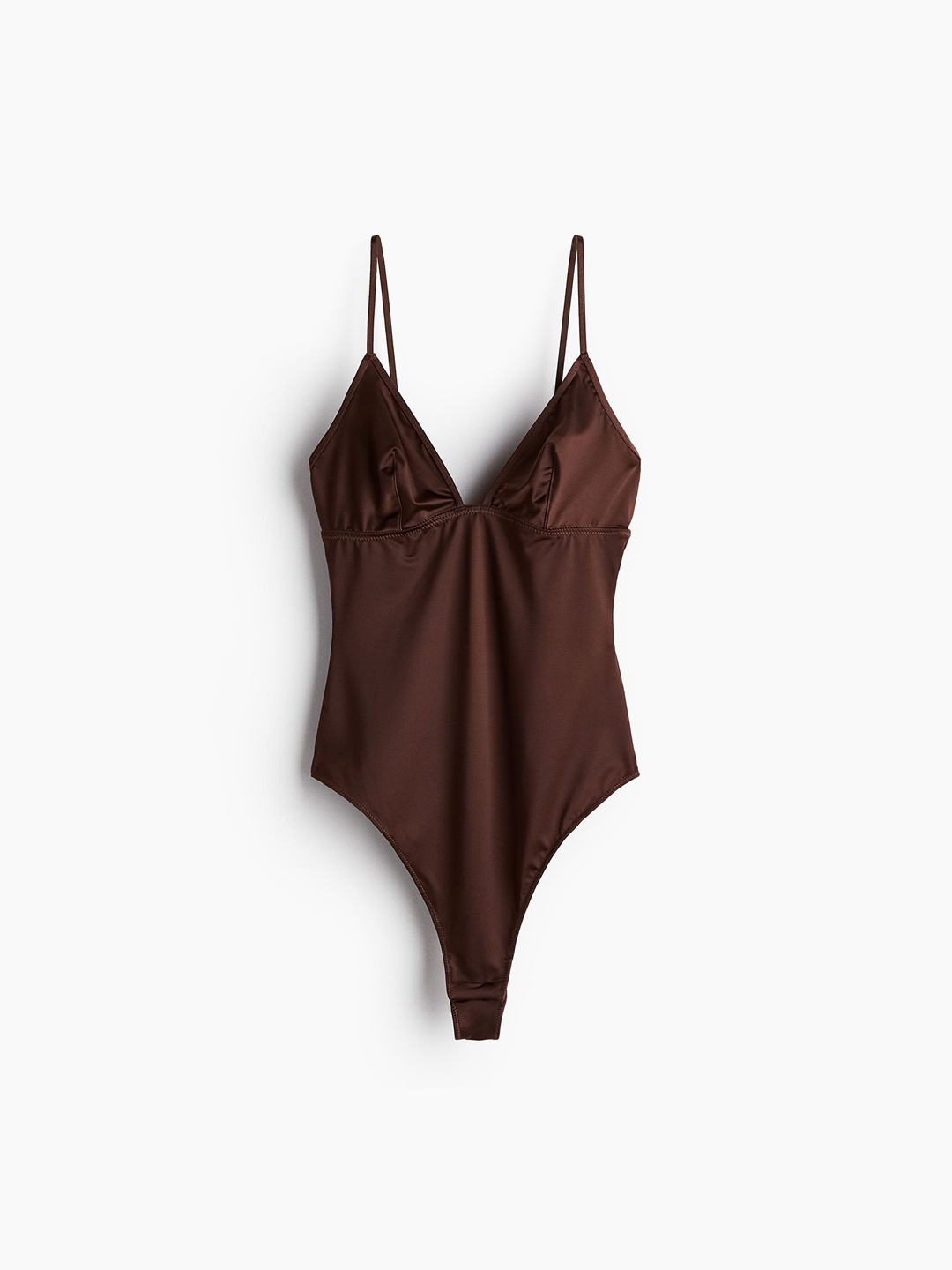 

H&M Women Light Shape Mesh Thong Body, Brown