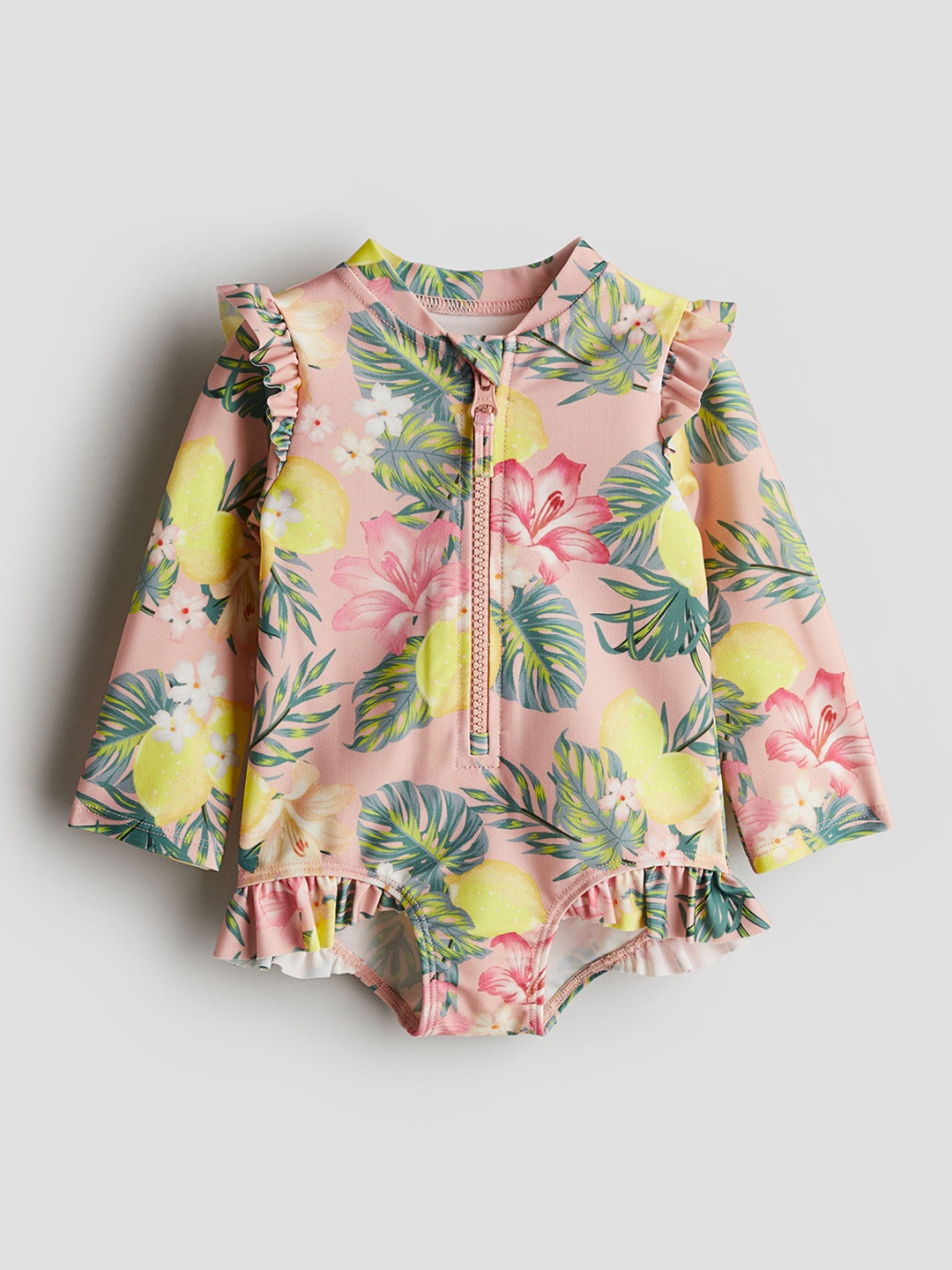 

H&M Girls Long-Sleeved Swimsuit, Pink