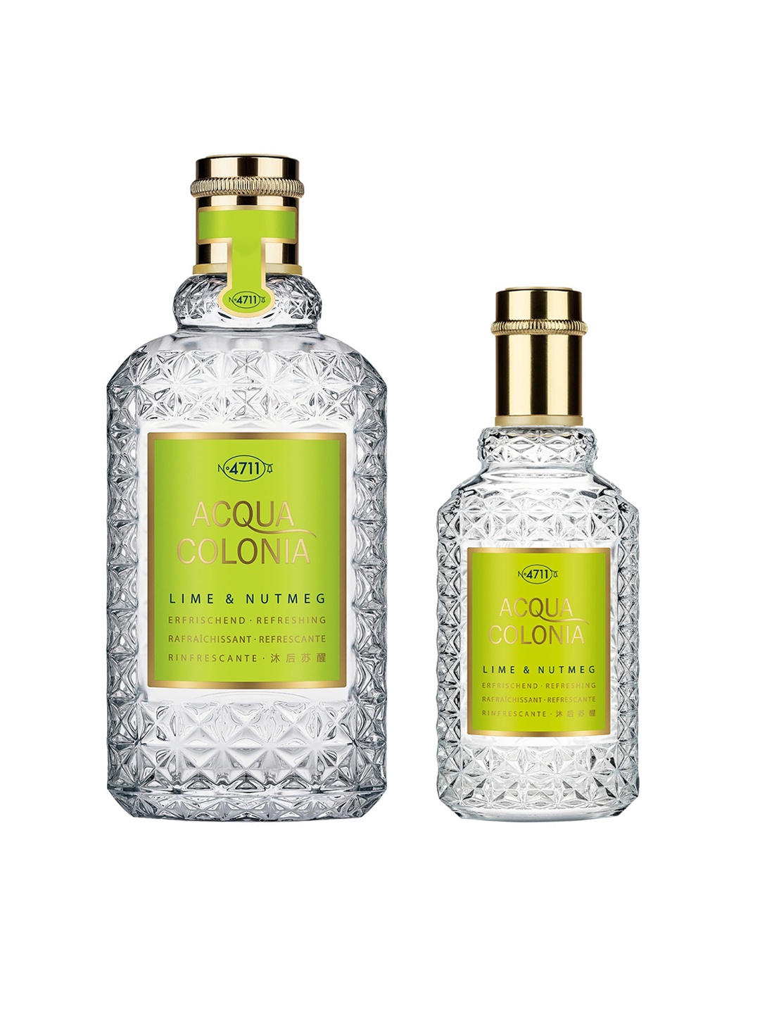 

4711 Acqua Colonia Intense Set Of 2 Lime & Nutmeg EDC 170 ml + 50 ml, Transparent