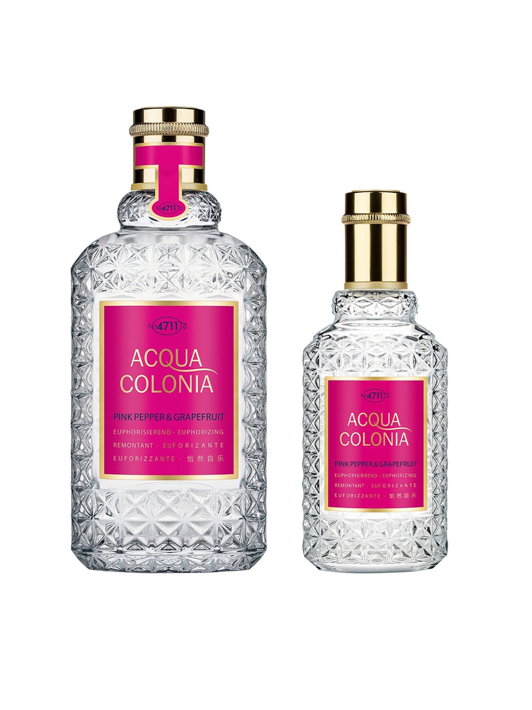 

4711 Acqua Colonia Set Of 2 Pink Pepper & Grapefruit EDC - 170ml & 50ml, Transparent