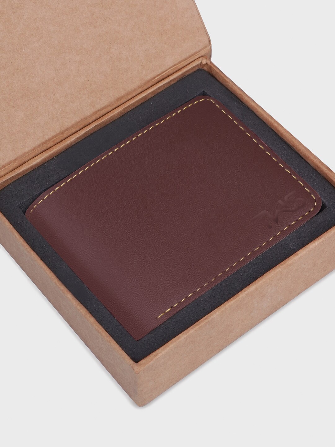 

The Wallet Store Men Leather Two Fold Wallet, Brown