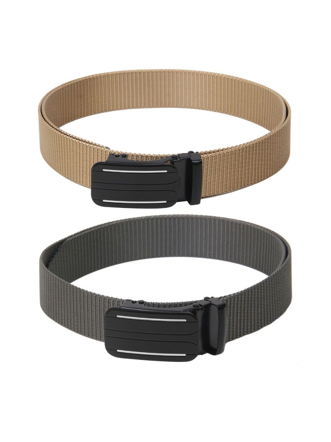 

Calvadoss Men Set of 2 Textured Belt, Beige