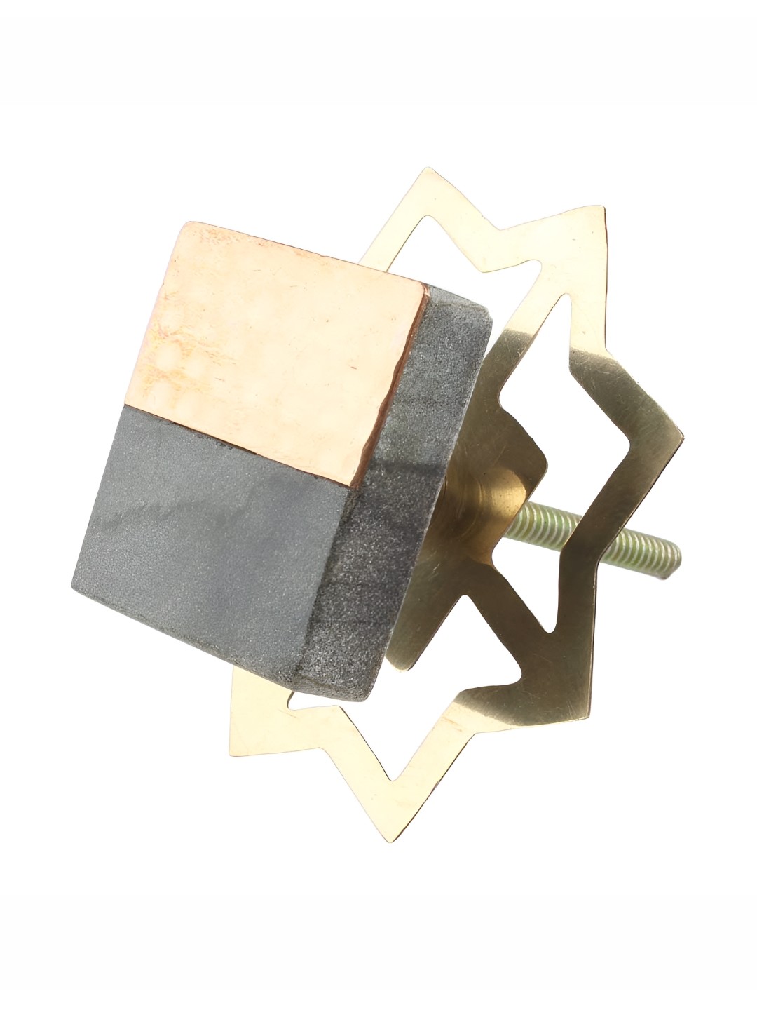

Indianshelf Beige & Grey Colourblocked Square Shaped Dresser Knob