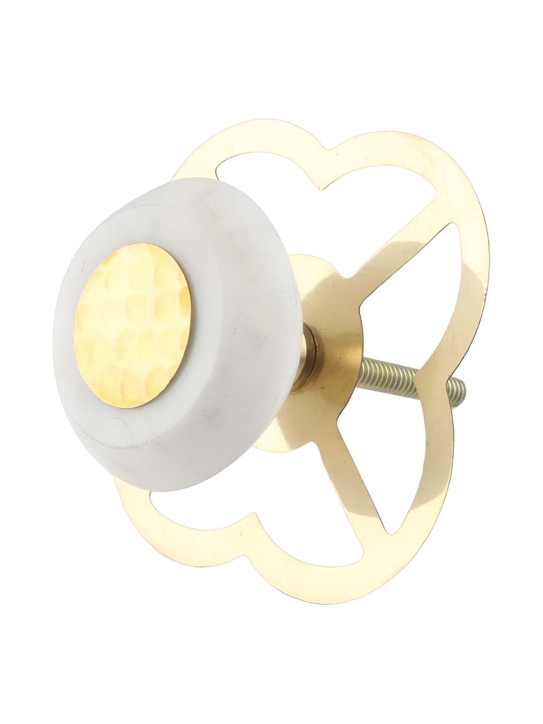 

Indianshelf White Stone Flat Drawer Knob