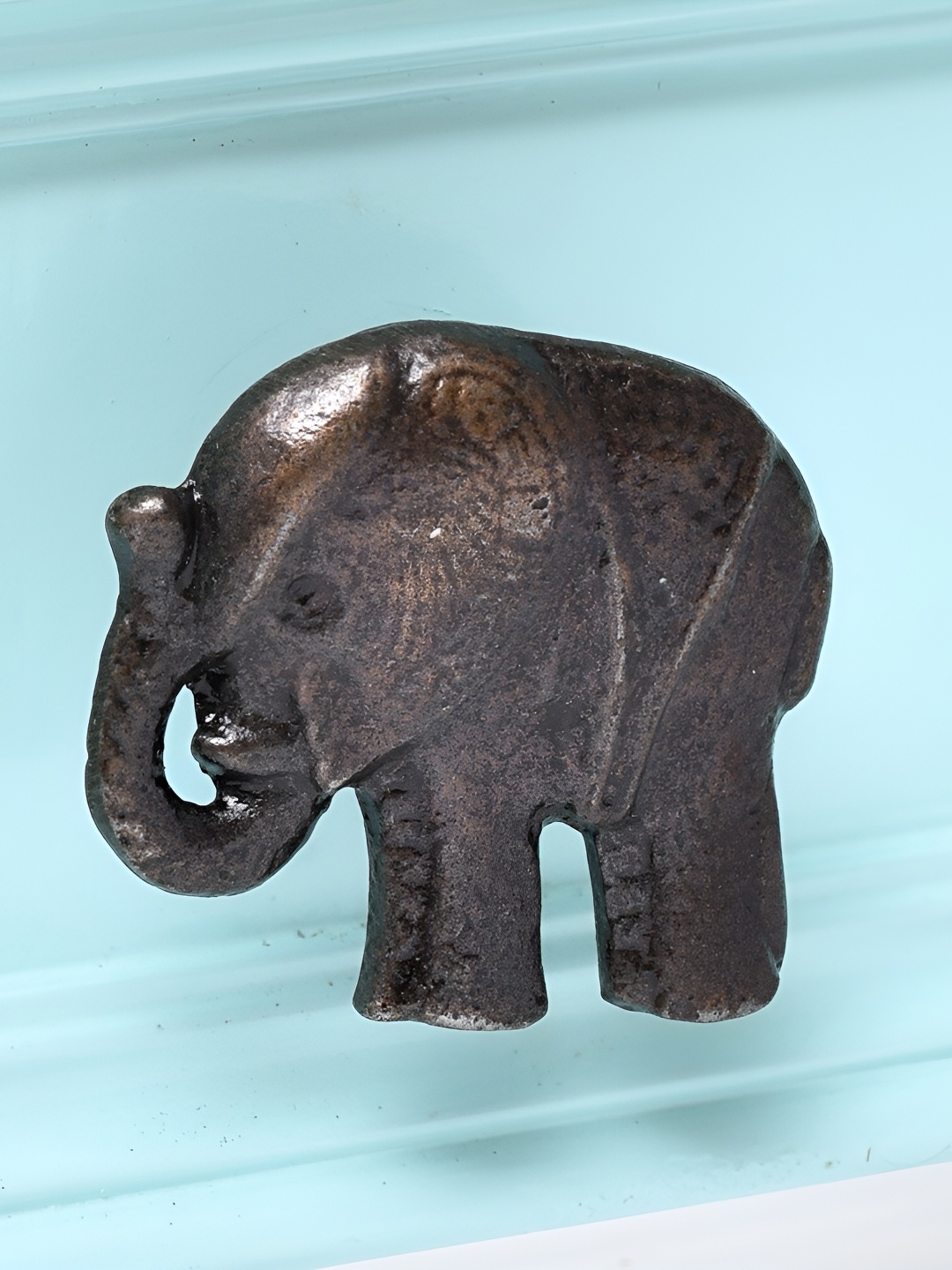 

Indianshelf Brown Elephant Metal Wardrobe Knob