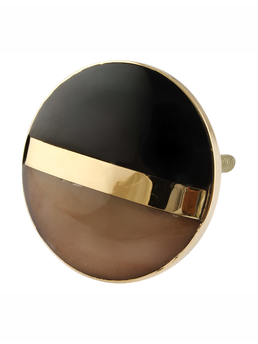 

Indianshelf Black & Brown Brass & Resin Cabinet Knob