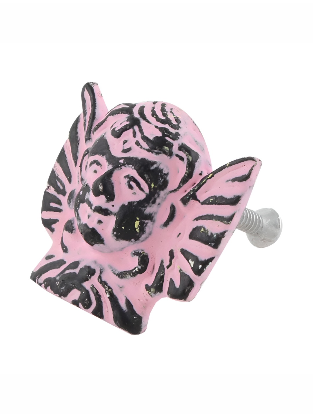 

Indianshelf Pink & Black Angel Distressed Iron Cabinet Knob