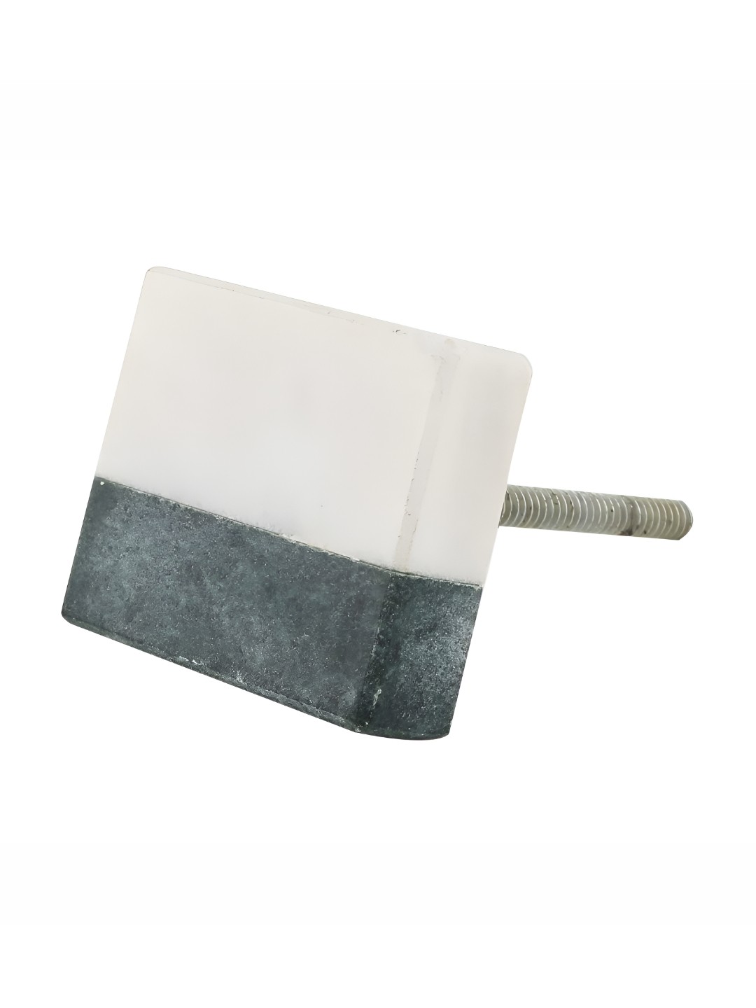 

Indianshelf Green & White Square Stone Cabinet Knobs