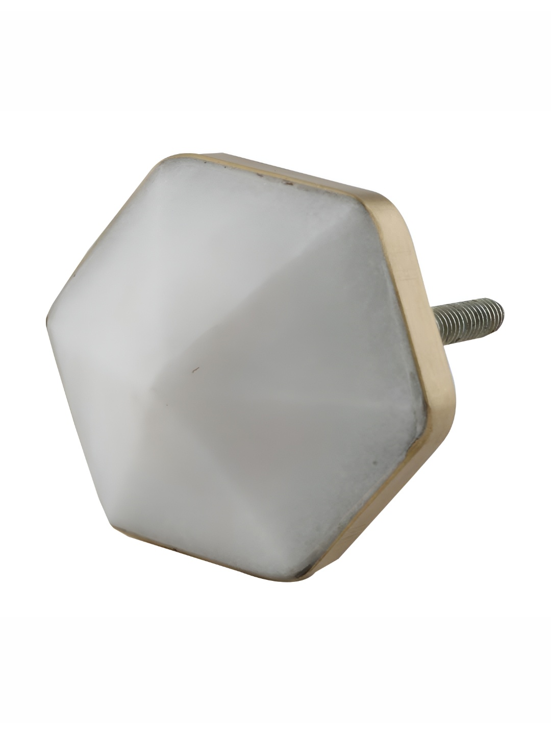 

Indianshelf White & Beige Hexagon Shaped Cabinet Knobs