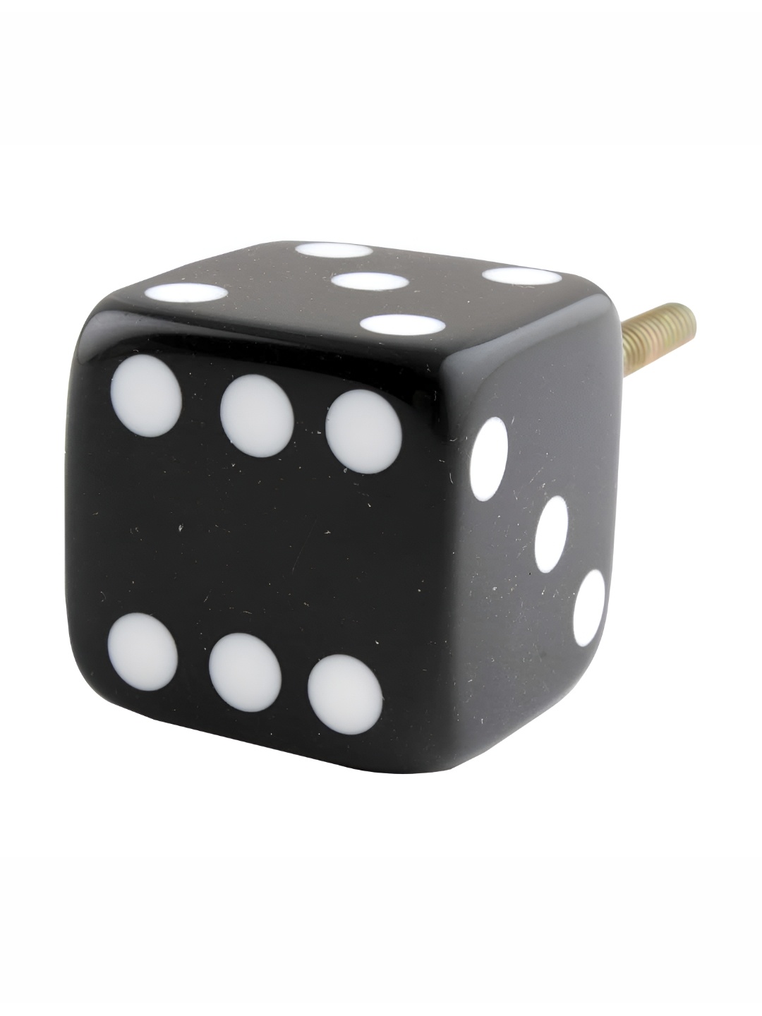

Indianshelf Black & White Six Sided Dice Cabinet Knobs